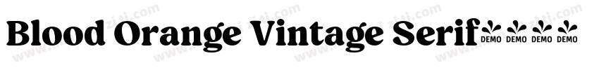 Blood Orange Vintage Serif字体转换